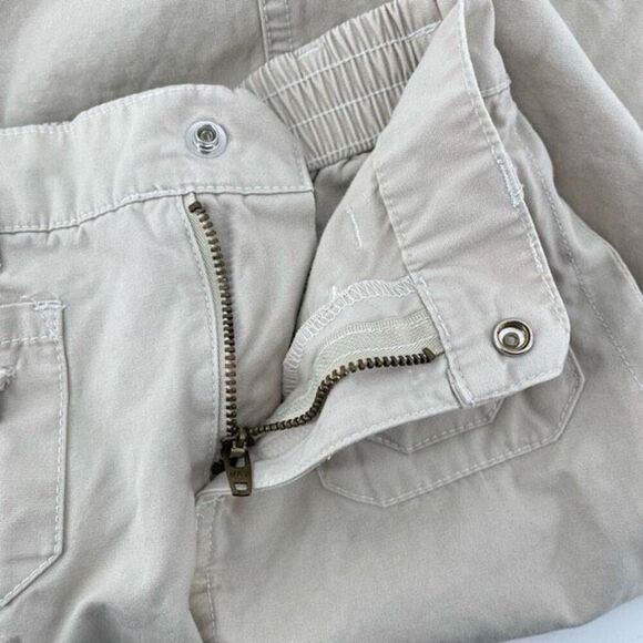 High Sierra Girls Y2K Khaki Cargo Skirt Size 5 Ruched Sides Drawstring Cotton - Picture 13 of 14